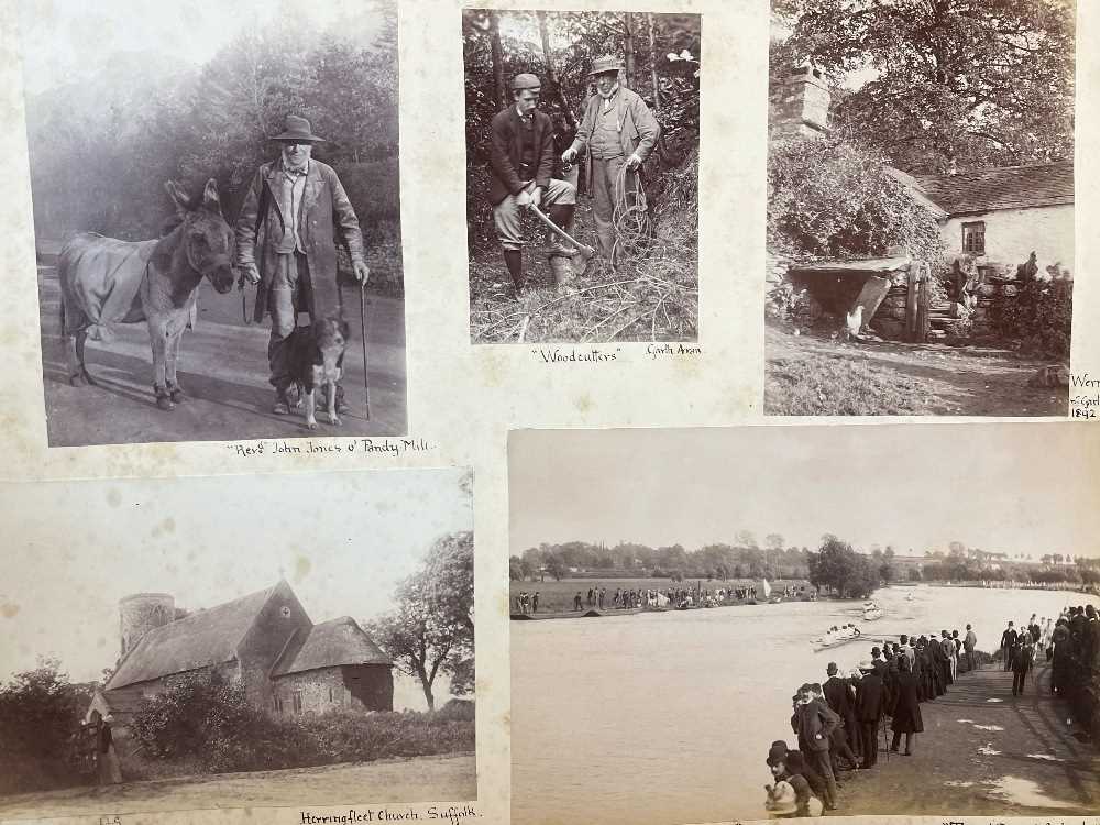 LARGE VICTORIAN PHOTOGRAPH ALBUM & CONTENTS comprising late 19th century photographs of North Wales, - Image 20 of 22