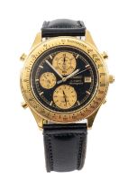 SEIKO 'OLYMPIC' CHRONOGRAPH WRISTWATCH, stainless steel back, the black dial with three subsidiary