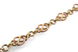 CLOGAU 9CT GOLD KNOT BRACELET, 20cms long, 11.5gms in Clogau box Provenance: private collection