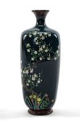 JAPANESE CLOISONNE VASE, Meiji Period, by Ota Kichisaburo, Nagoya, of tapering square section,