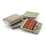 CIGARETTE CASE & THREE MATCHBOOKS, comprising a German 835 standard machine turned matchbook with