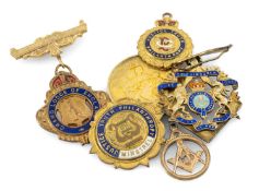 MASONIC INTEREST comprising Duke of Edinburgh Lodge No 1182 sterling silver jewel, Grand Lodge of