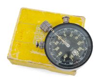 RARE HEUER LEONIDAS SA MONTE CARLO STOPWATCH / DASHBOARD TIMER, engraved to side '15402 6B/3822