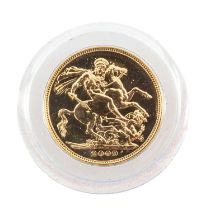 ELIZABETH II GOLD SOVEREIGN, 2009, uncirculated, capsule, 7.9g Provenance: private collection