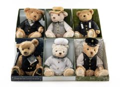 GROUP OF HARRODS CHRISTMAS TEDDY BEARS, boxed, dates including, 2018, 2009, 2010, 2014, 2016,