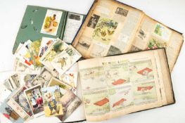 ASSORTED COLLECTABLES comprising vintage postcard album and contents and loose postcards including