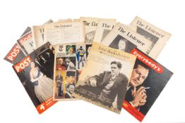 GROUP OF UK LARGE FORMAT LITERATURE MAGAZINES WITH DYLAN THOMAS CONTENT including ‘The Listener’ (