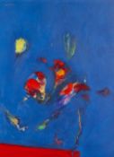 ‡ TOM NASH acrylic - abstract picture of flowers, signed, 49 x 36cms Provenance: private collection,
