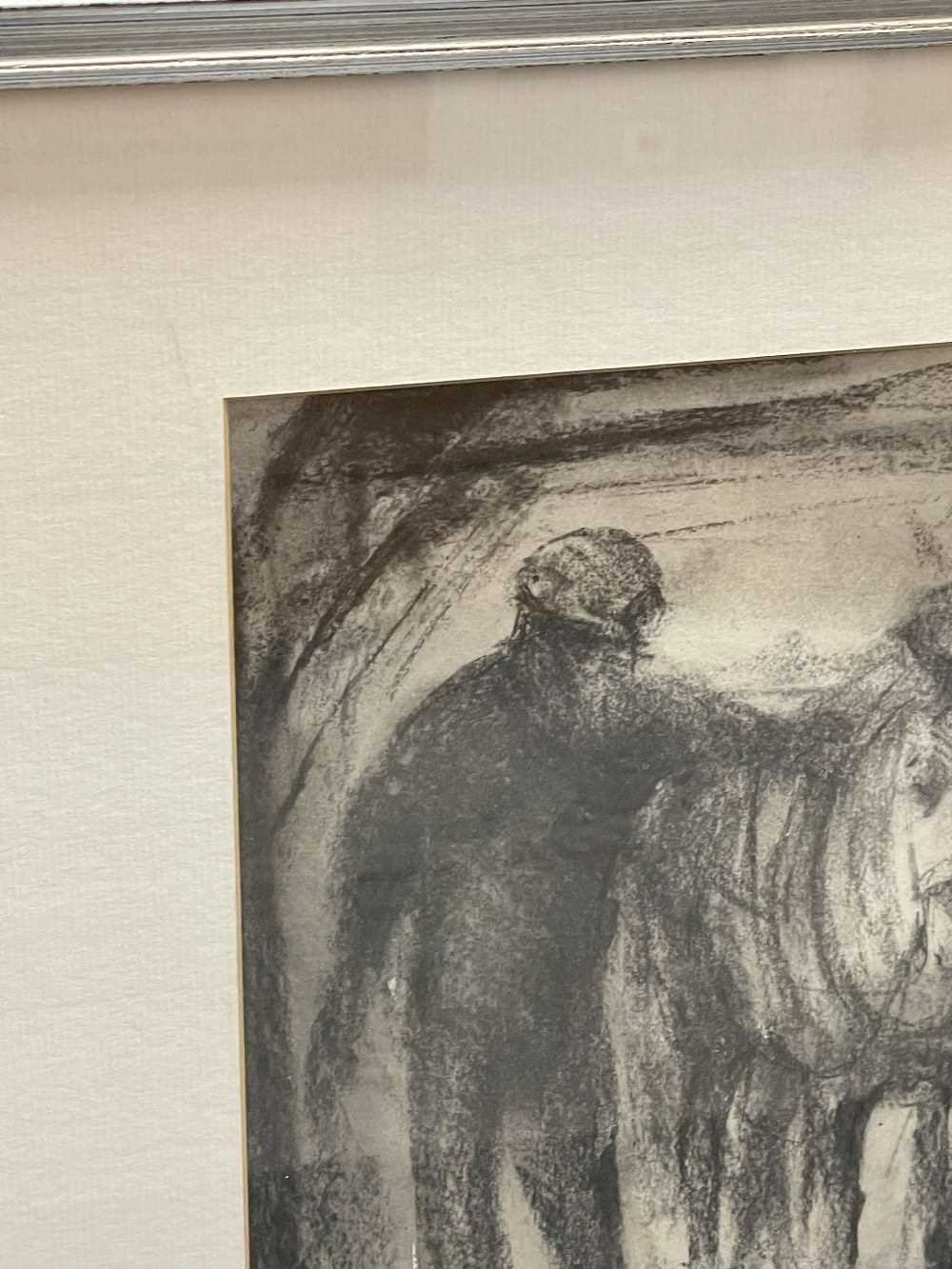 ‡ VALERIE GANZ charcoal on paper - entitled verso, 'Tired Pair, Heading for Home', signed in full, - Image 5 of 10