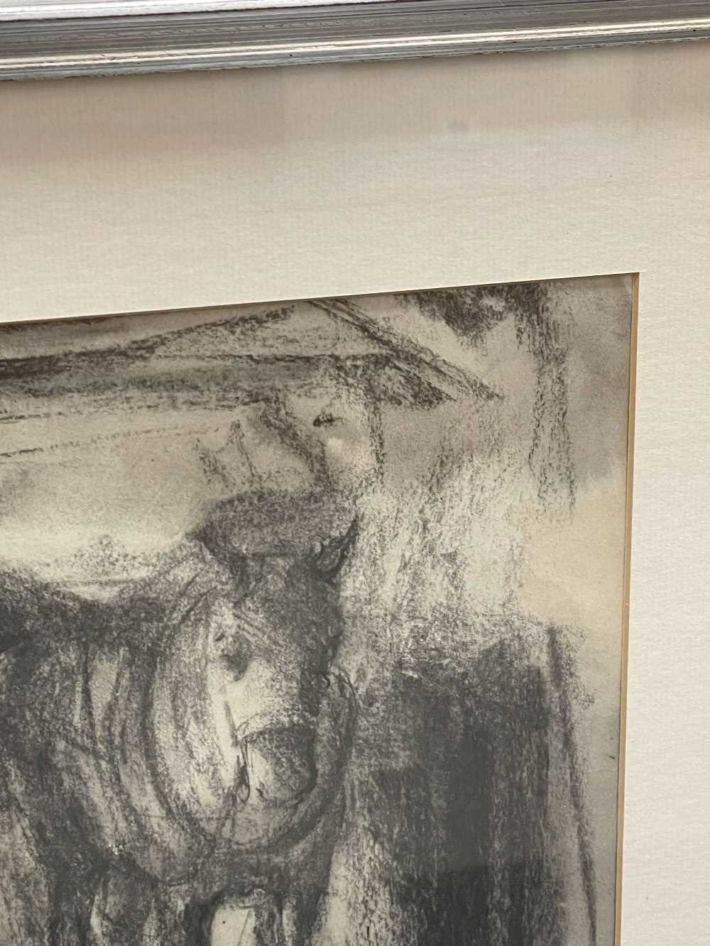 ‡ VALERIE GANZ charcoal on paper - entitled verso, 'Tired Pair, Heading for Home', signed in full, - Image 4 of 10