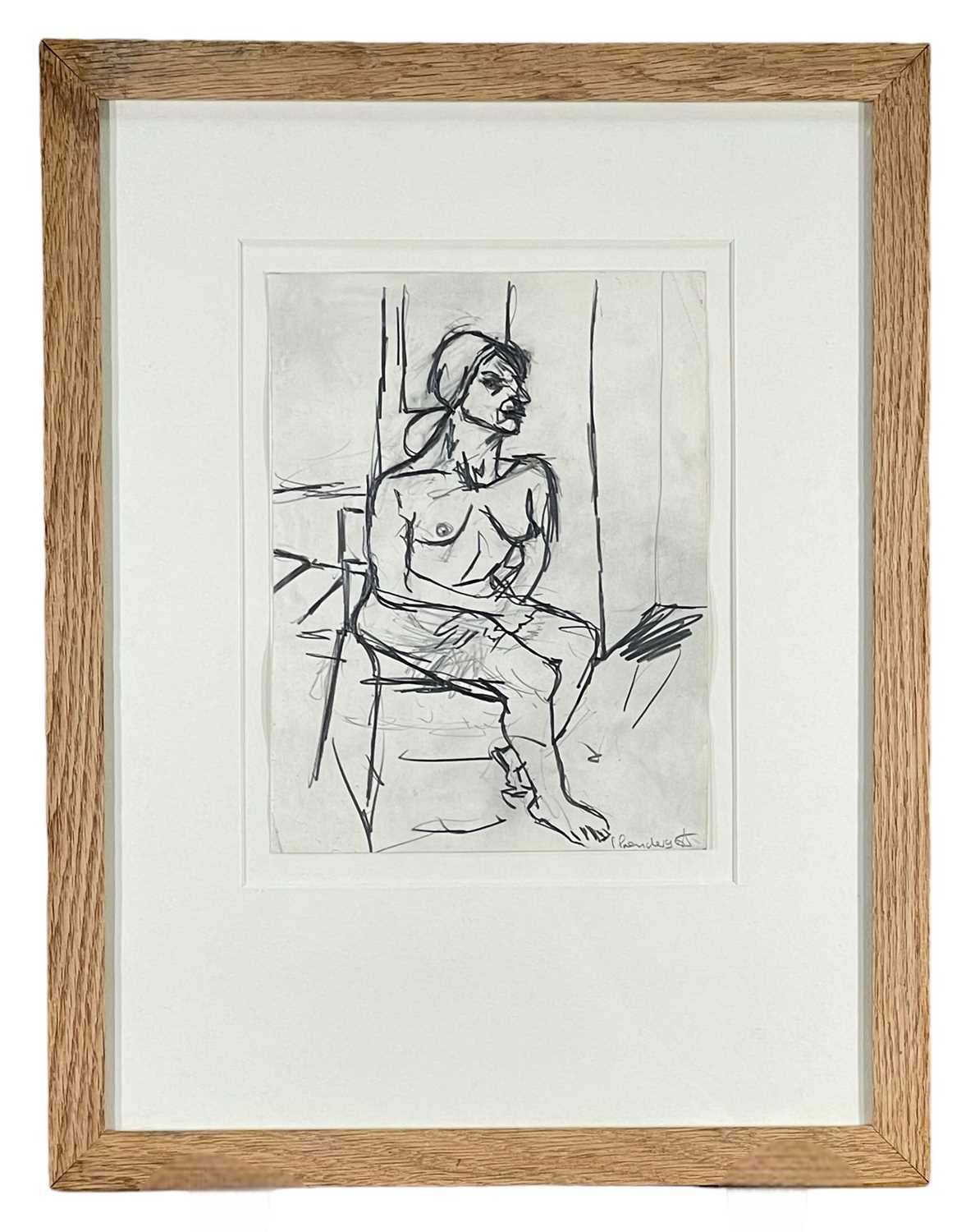 ‡ PETER PRENDERGAST pencil on paper - entitled verso, 'Seated Sue', signed, 22 x17cms Provenance: - Image 2 of 2