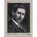 ‡ JOHN PETTS wood engraving - portrait of Doctor Thomas Rees, signature and title to margin and