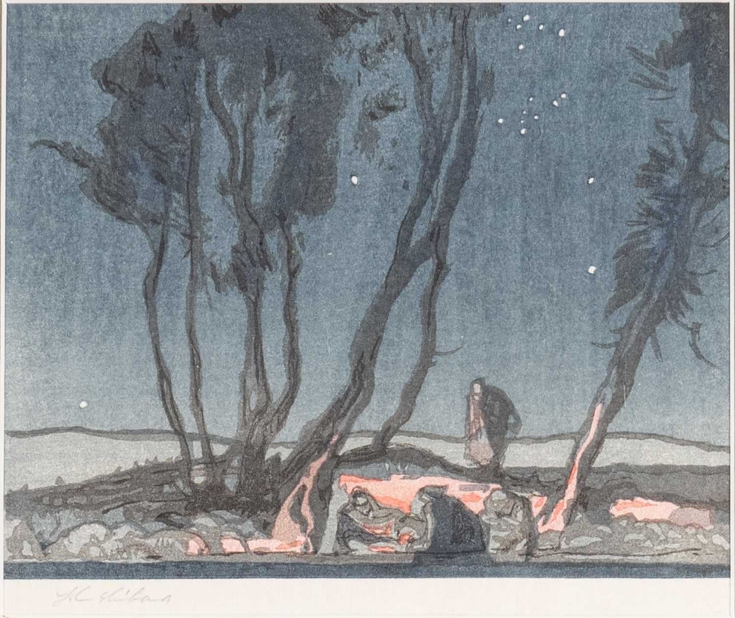 ‡ SIR FRANK BRANGWYN RA three woodblock prints produced in collaboration with Japanese printmaker - Image 3 of 5