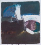 ‡ ROGER CECIL mixed media on paper - abstract, circa 1988, signed, 47 x 43cms Provenance: private