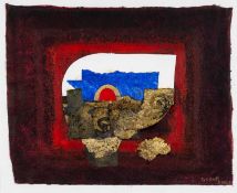 ‡ GLENYS COUR mixed media - entitled verso, 'Celtic Twilight' on Martin Tinney Gallery label