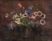 ‡ ALLAN GWYNNE-JONES oil on canvas - entitled verso 'Anemones', indistinctly signed and dated
