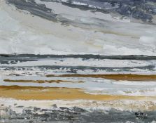 ‡ GWILYM PRICHARD oil on canvas - entitled verso, 'Beach, Llanddona' on Martin Tinney Gallery label,
