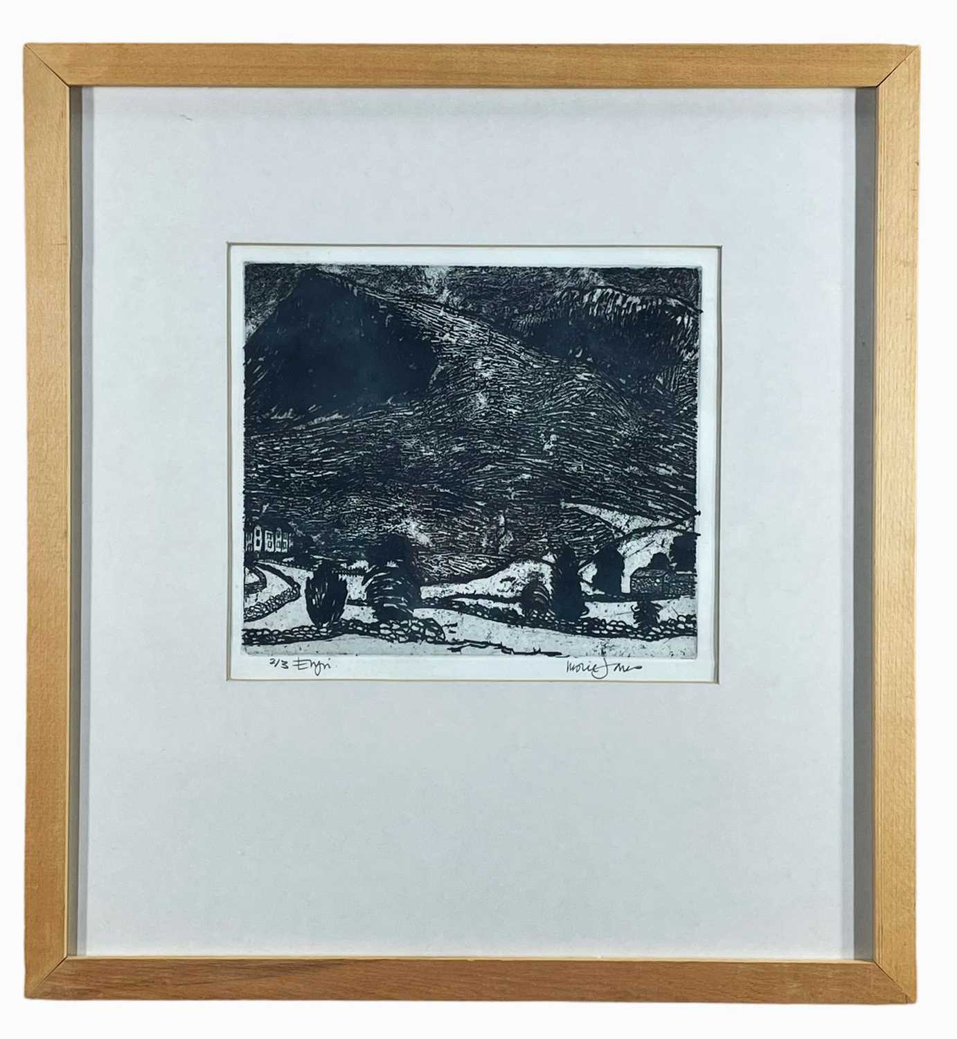 ‡ LESLIE JONES limited edition (2/3) etching - entitled 'Eryri', signed, 26 x 30cms Provenance: - Image 2 of 2