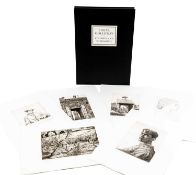 ‡ EDGAR HOLLOWAY limited edition (7/40) portfolio of seven etchings and engravings produced by