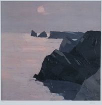 ‡ SIR KYFFIN WILLIAMS RA limited edition (121/150) print - Gower at sunset, signed with initials, 61