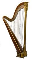 SEBASTIAN ERARD GRECIAN HARP WITH WELSH PROVENANCE with bird's eye maple frame, the gilded