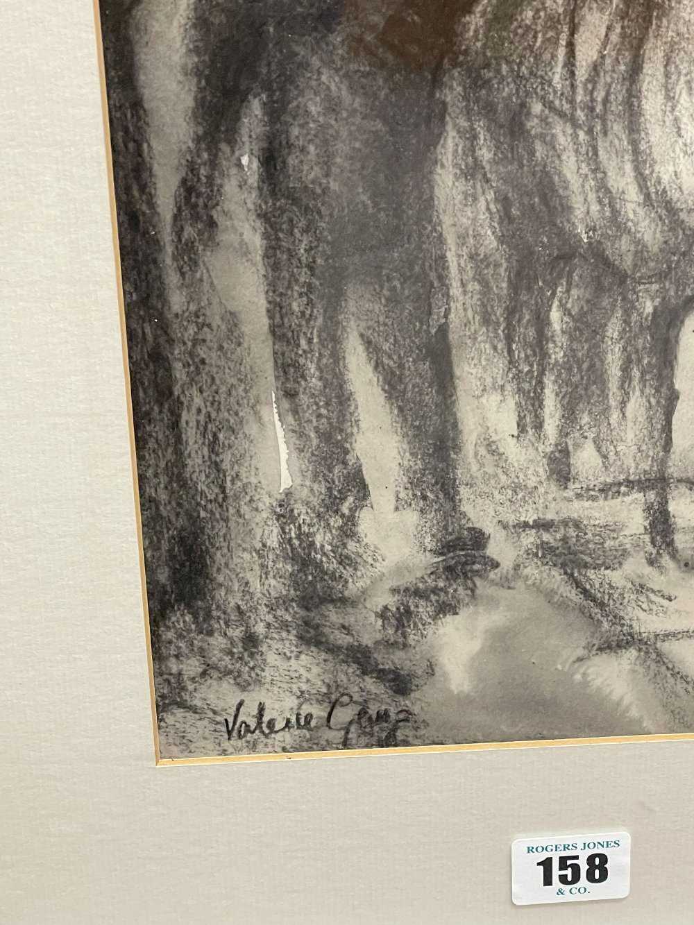 ‡ VALERIE GANZ charcoal on paper - entitled verso, 'Tired Pair, Heading for Home', signed in full, - Image 7 of 10