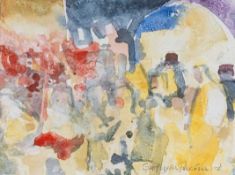 ‡ GWILYM PRICHARD watercolour - entitled verso 'Tunisia, 1991', signed, 12 x 16cms Provenance: