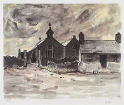 ‡ SIR KYFFIN WILLIAMS RA limited edition (69/350) print - Aberffraw, signed with initials, 40 x