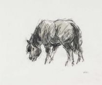 ‡ SIR KYFFIN WILLIAMS RA watercolour and pencil - entitled verso, 'Shire Horse' on Albany Gallery