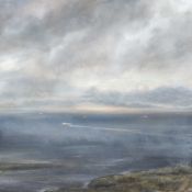 ‡ IWAN GWYN PARRY oil on board - entitled verso, 'Evening Departure at Last Light' on Martin