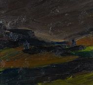 ‡ PETER PRENDERGAST oil - Eryri landscape, looking towards Tan y Garth from the artist’s former