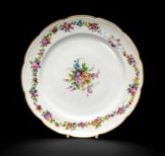 NANTGARW PORCELAIN PLATE circa 1818-20, painted in London, probably by the Sims workshop, the