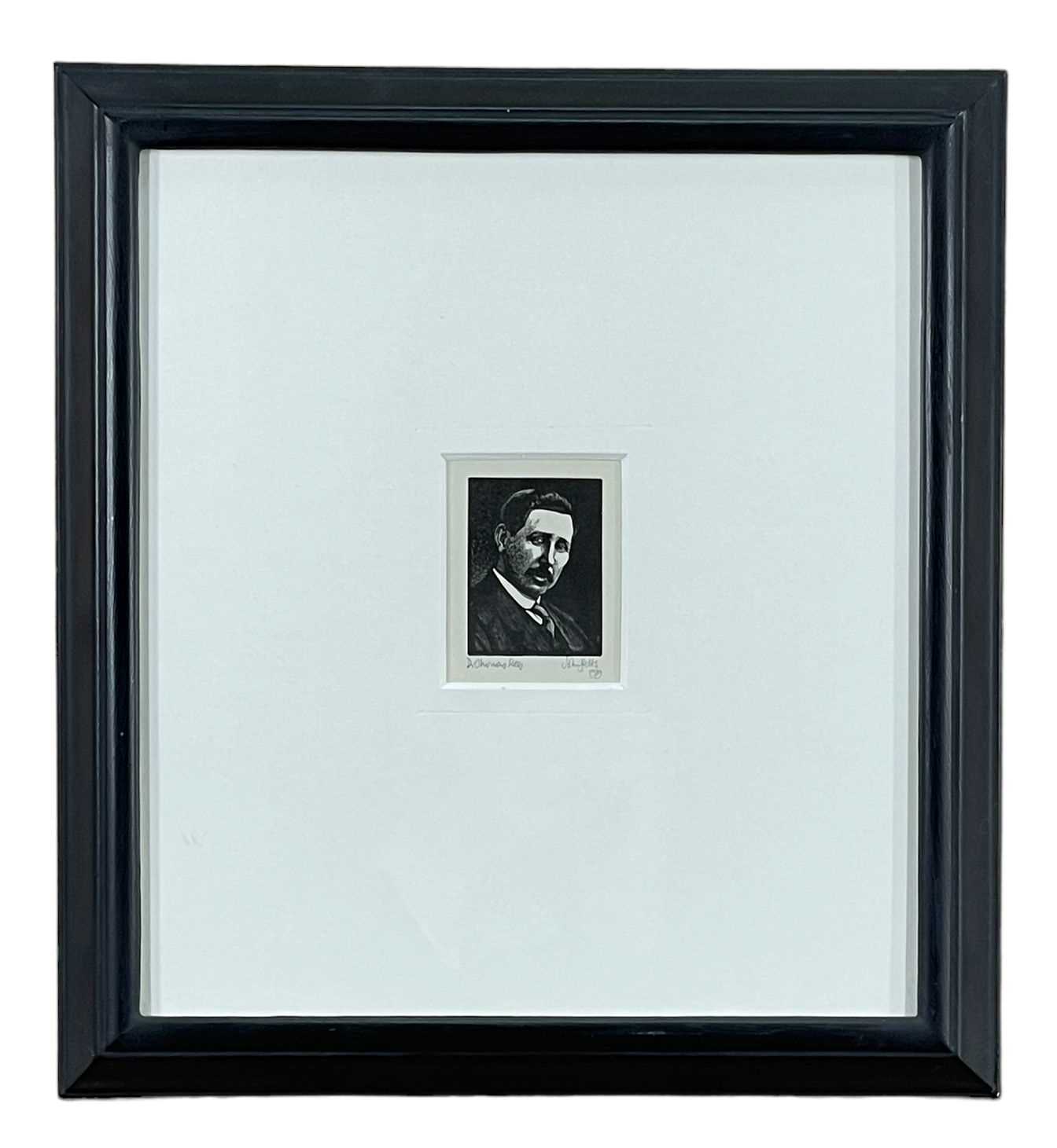 ‡ JOHN PETTS wood engraving - portrait of Doctor Thomas Rees, signature and title to margin and - Image 2 of 2