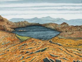 ‡ JONAH JONES watercolour - Llyn Yr Arddu, Eryri (Snowdonia), signed and dated '03, 29 x 39cms