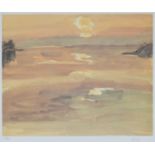 ‡ SIR KYFFIN WILLIAMS RA limited edition (53/250) print - 'Sunset Moel Y Don', signed with initials,