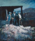 ‡ ANEURIN JONES oil on board - entitled verso, 'Sel Defaid', signed, 34 x 29cms Provenance: