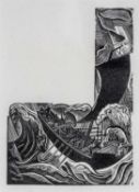 ‡ DAVID JONES 1926 limited edition (89/100) wood engraving (1979 reprint on japon paper) -