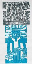 ‡ PAUL PETER PIECH two colour lithograph - Australian First Nations land rights poem by Bill Day, '