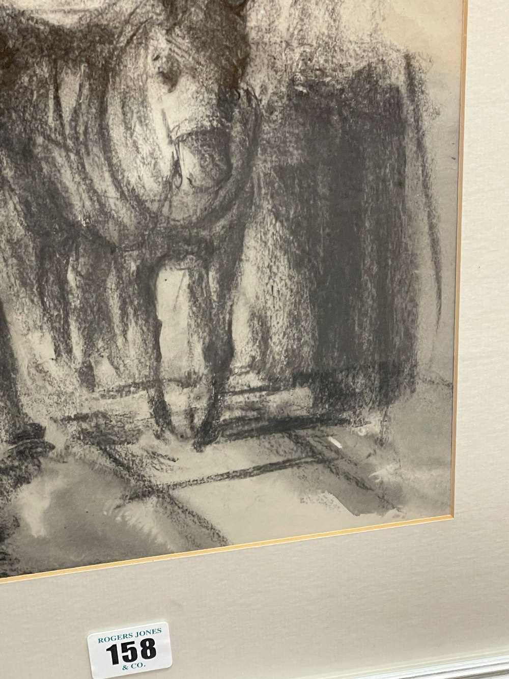 ‡ VALERIE GANZ charcoal on paper - entitled verso, 'Tired Pair, Heading for Home', signed in full, - Image 6 of 10