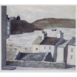 ‡ JOHN KNAPP-FISHER - limited edition (492/850) print - Tenby with buildings and North Beach, signed