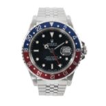 ROLEX STAINLESS STEEL 'PEPSI' GMT MASTER, ref. 16700, c. 1987 , ser. no. R74***6, automatic cal.