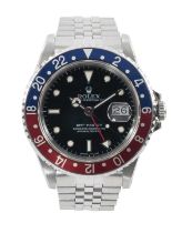 ROLEX STAINLESS STEEL 'PEPSI' GMT MASTER, ref. 16700, c. 1987 , ser. no. R74***6, automatic cal.