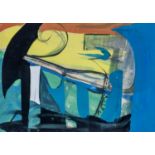 ‡ PETER LANYON (1918-1964) gouache - entitled verso on Anthony Hepworth Fine Art label 'Prague,