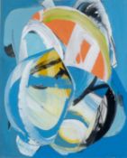 ‡ MARTIN LANYON (b. 1954) gouache and collage - abstract still-life, signed and dated '92, 31 x