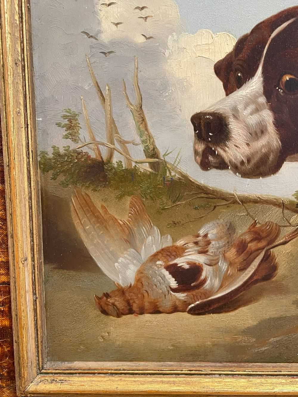CIRCLE OF RICHARD ANSDELL R.A. (1815-1885) oil on panel - 'Pointer and Partridge', signed with - Image 6 of 19