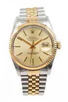 ROLEX OYSTER PERPETUAL DATEJUST BI-METAL WRISTWATCH, Ref: 16013, serial number 554***5, circa