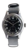 VERTEX WORLD WAR II MILITARY WRISTWATCH, one of the famous 'Dirty Dozen' collection, the black