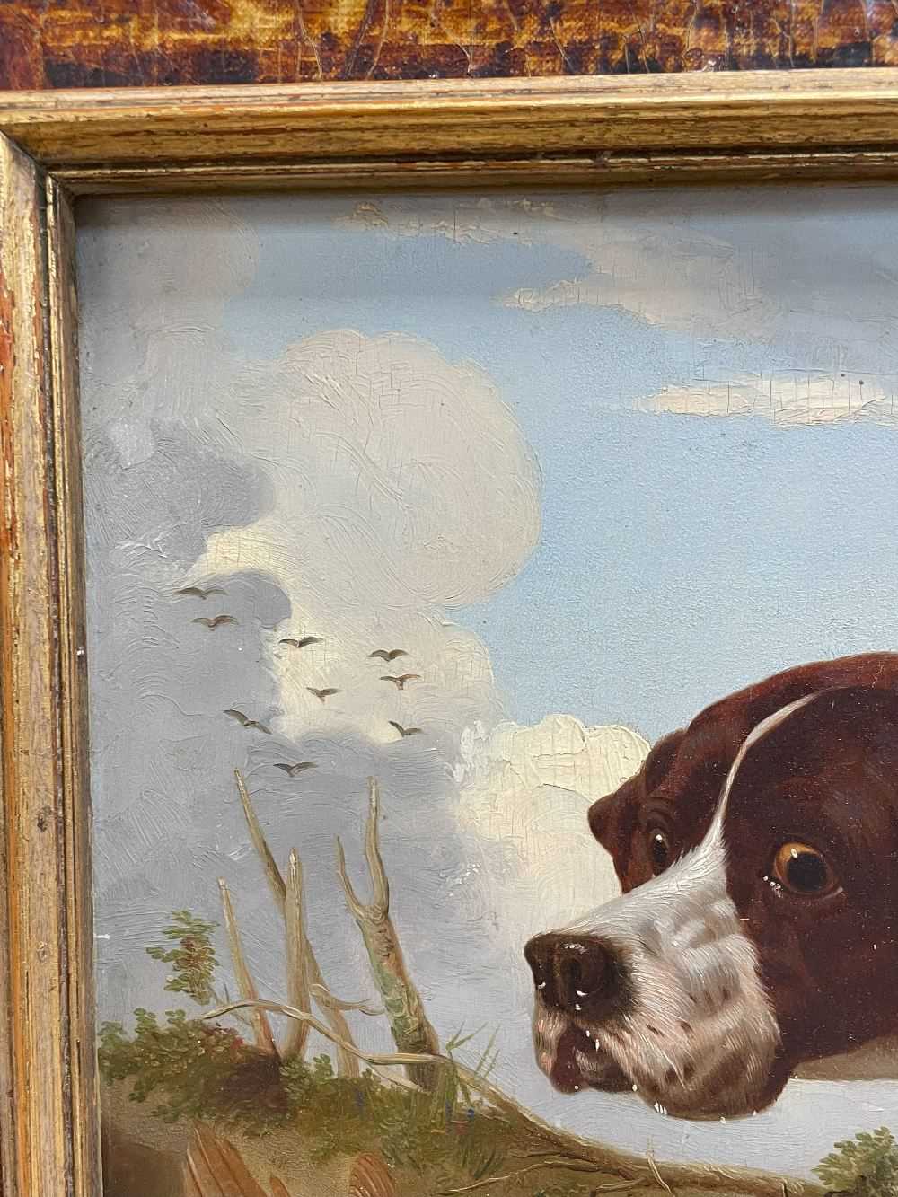 CIRCLE OF RICHARD ANSDELL R.A. (1815-1885) oil on panel - 'Pointer and Partridge', signed with - Image 5 of 19