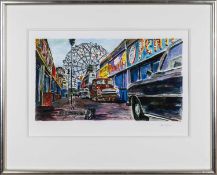 ‡ BOB DYLAN (American, b.1941) limited edition (50/295) print - entitled 'Amusement Park Alley',