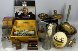 A H BALL & BROS LONDON SURVEYORS LEVEL NO. 52581, in fitted wooden case, painted ostrich egg, set of